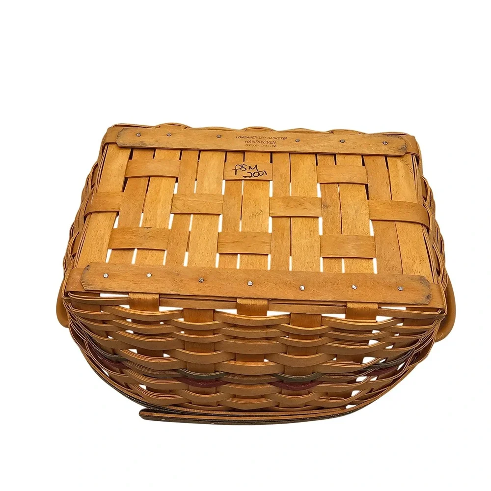 Longaberger Basket Set Autumn Reflections Liner Plastic Protector 2001